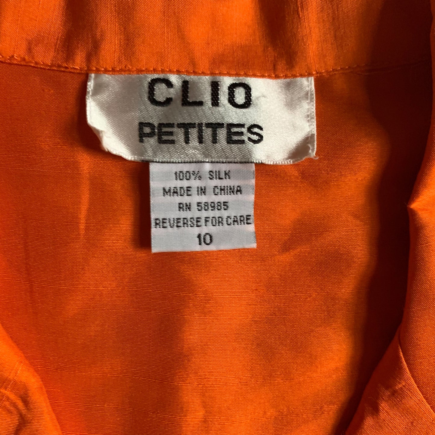 90’s orange silk tank top (S-M)