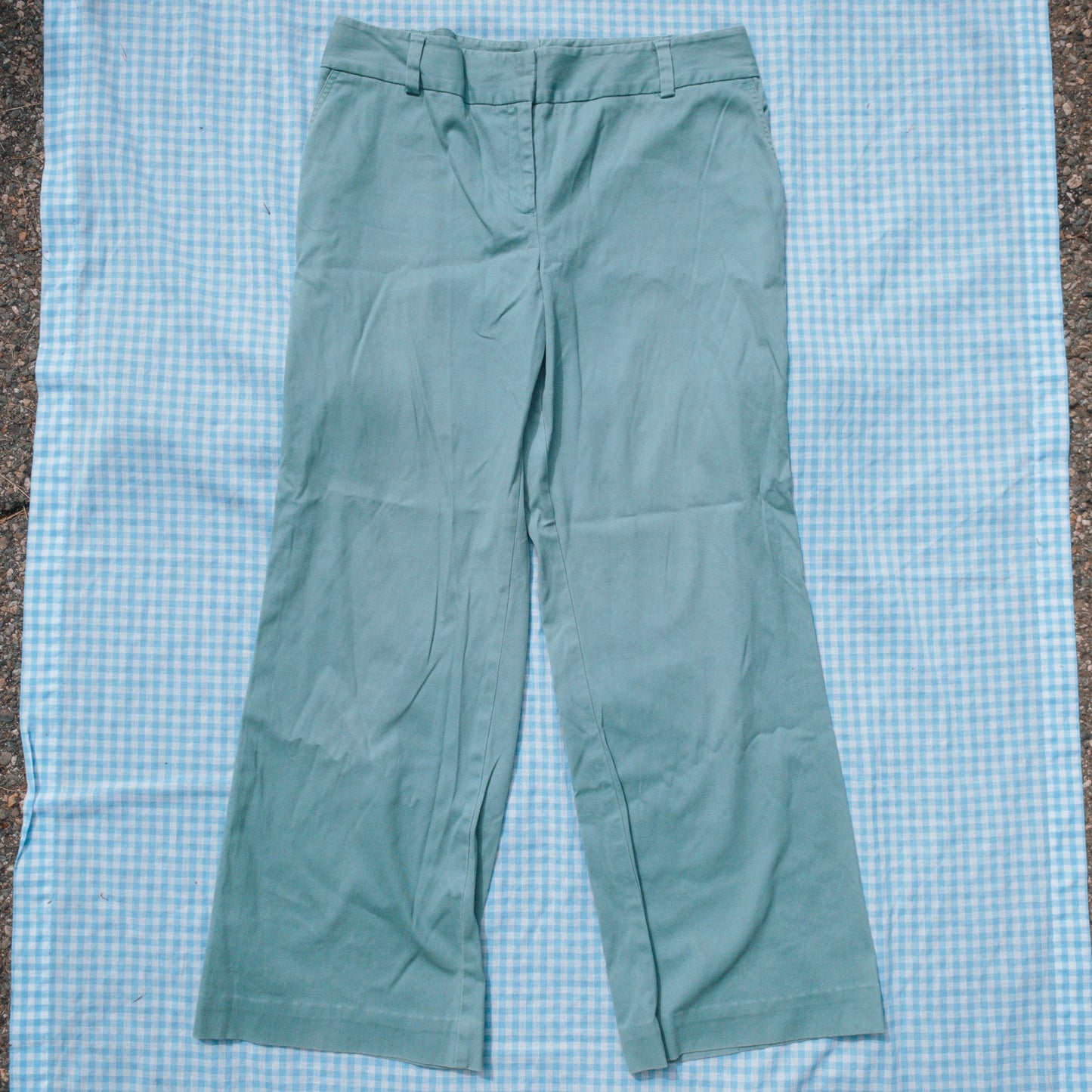 teal wide leg pants (33” waist)