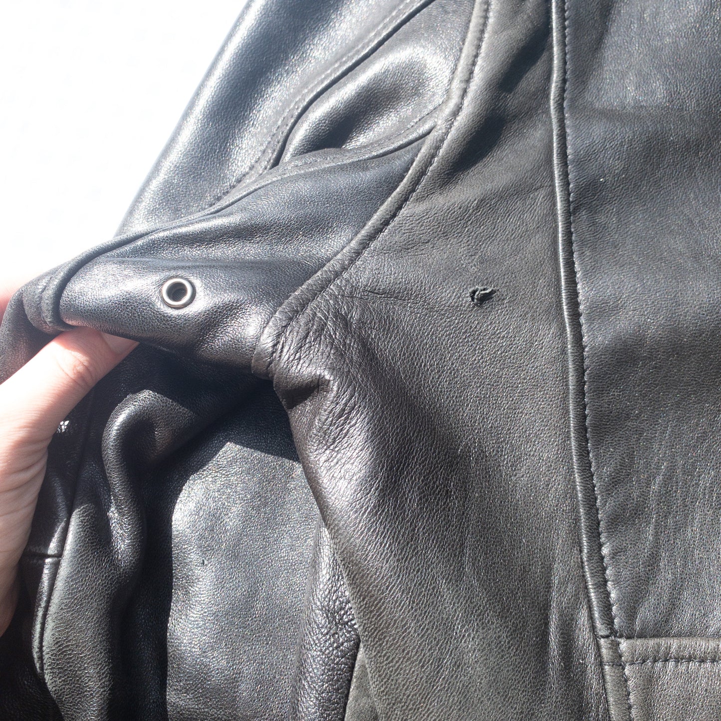 leather jacket with map lining (L-2XL)