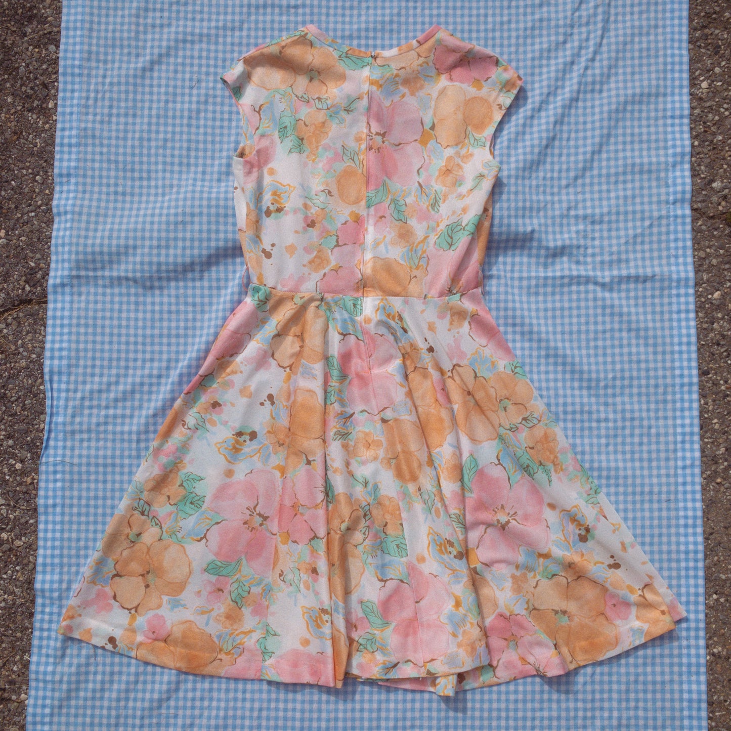 sheer floral micro mesh dress (M/L)