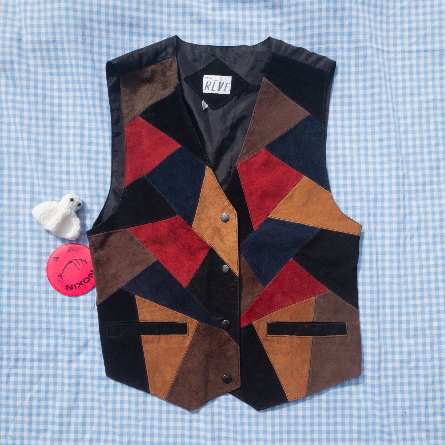 harley quinn leather vest (S-L)