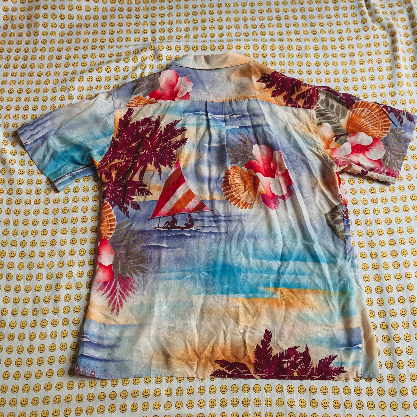 70’s silk beach button up (S-L)