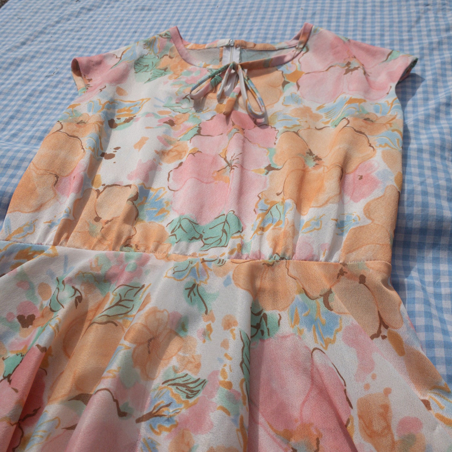 sheer floral micro mesh dress (M/L)