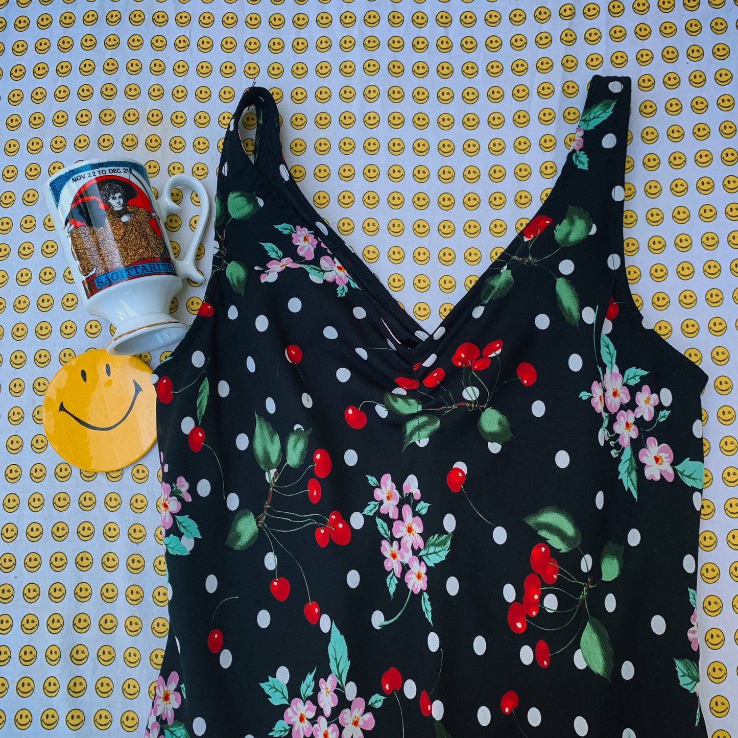cherry b0mb (too obvious?) slip dress (M)