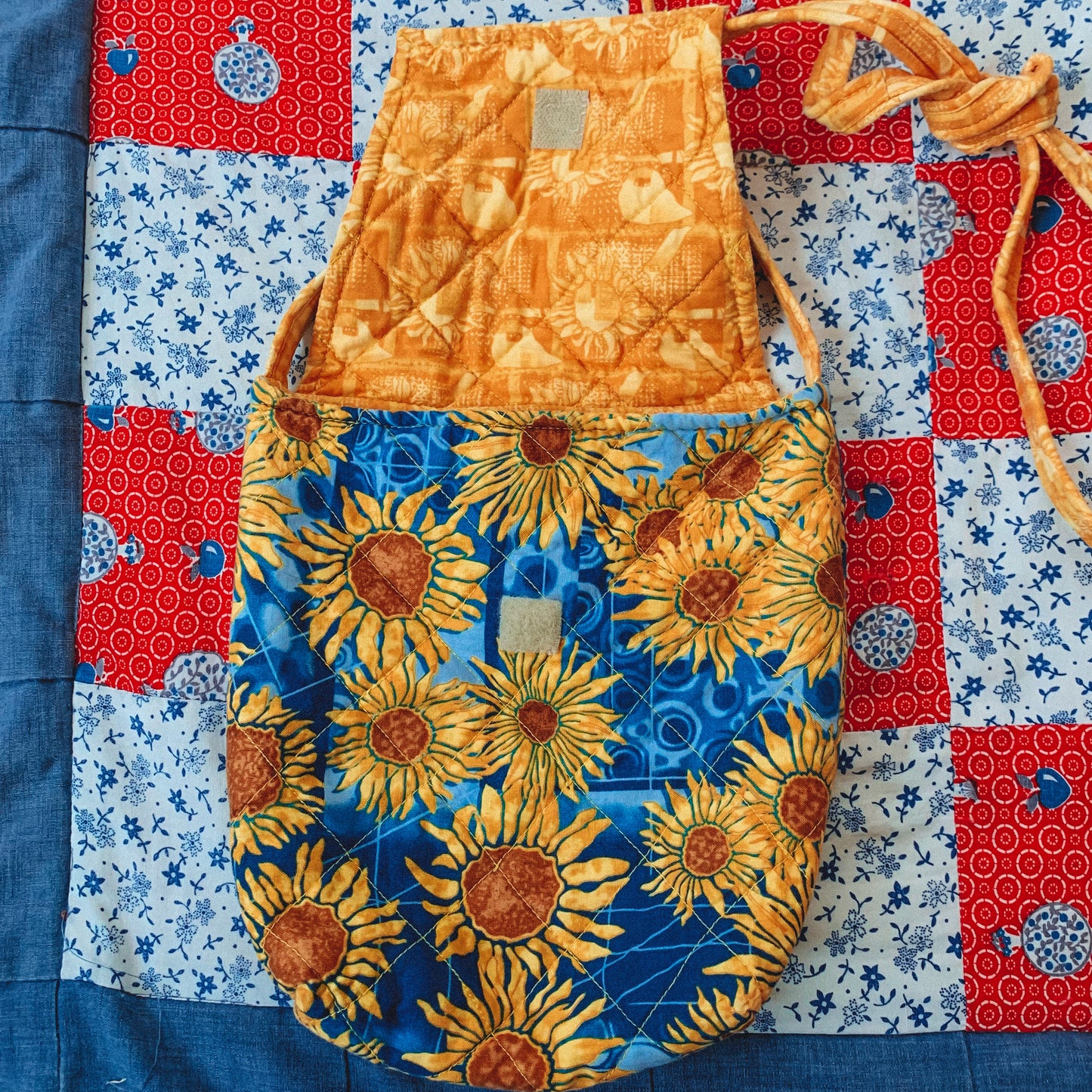 sunflower sunshine crossbody sack