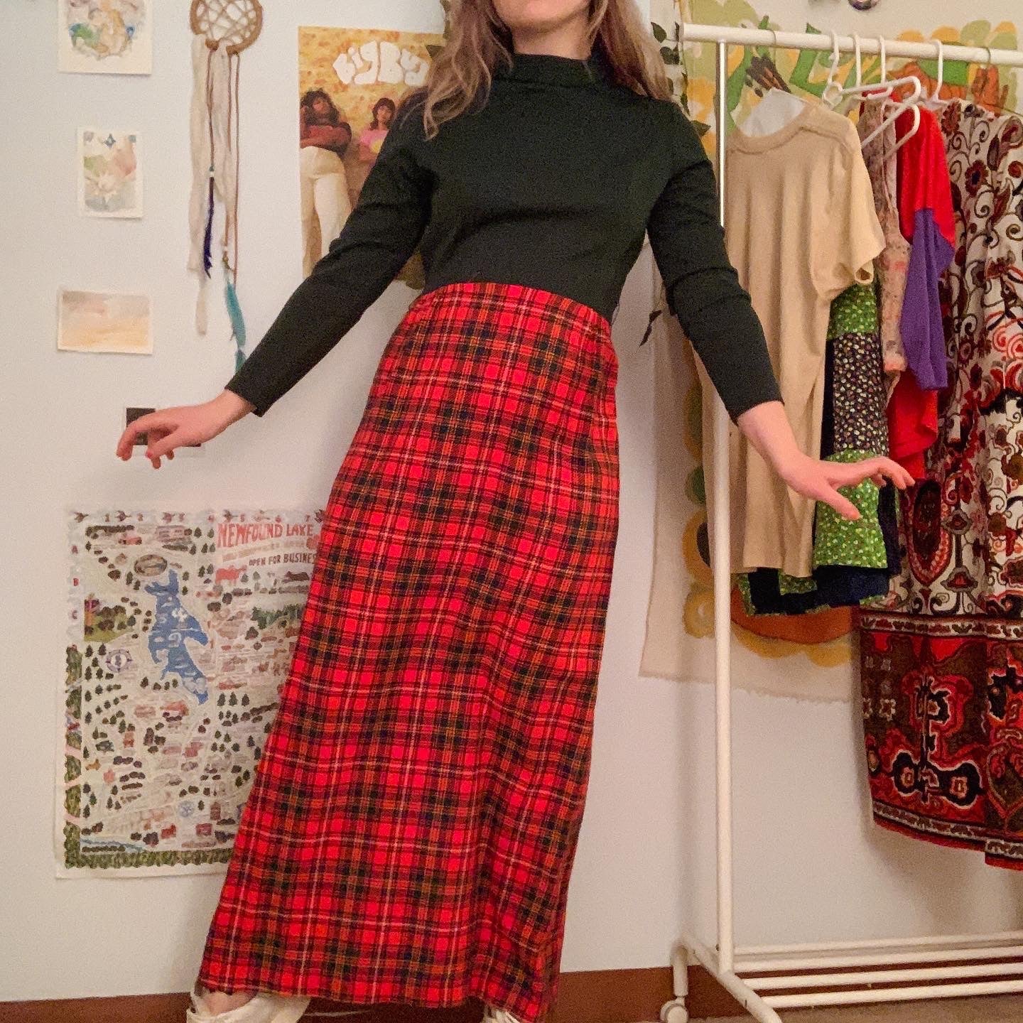 strawberry maxi dress (M)