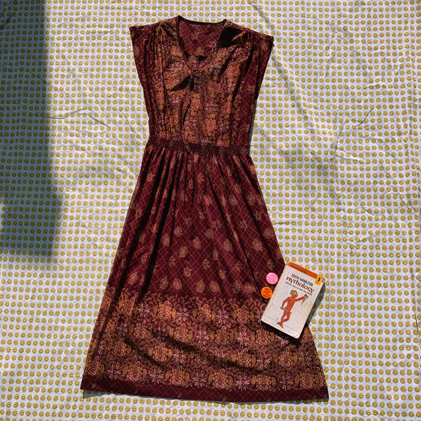 sheer paisley midi dress (S-L)