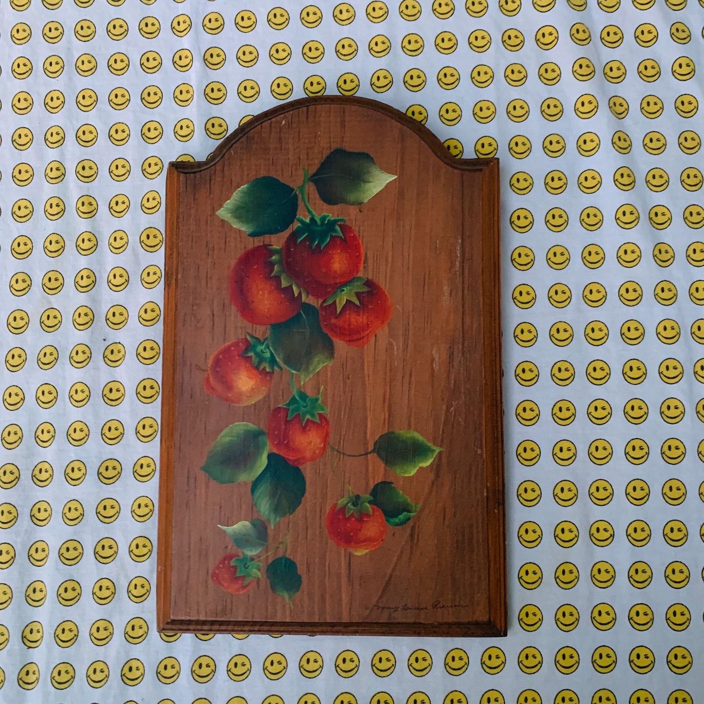 wooden strawberry panel