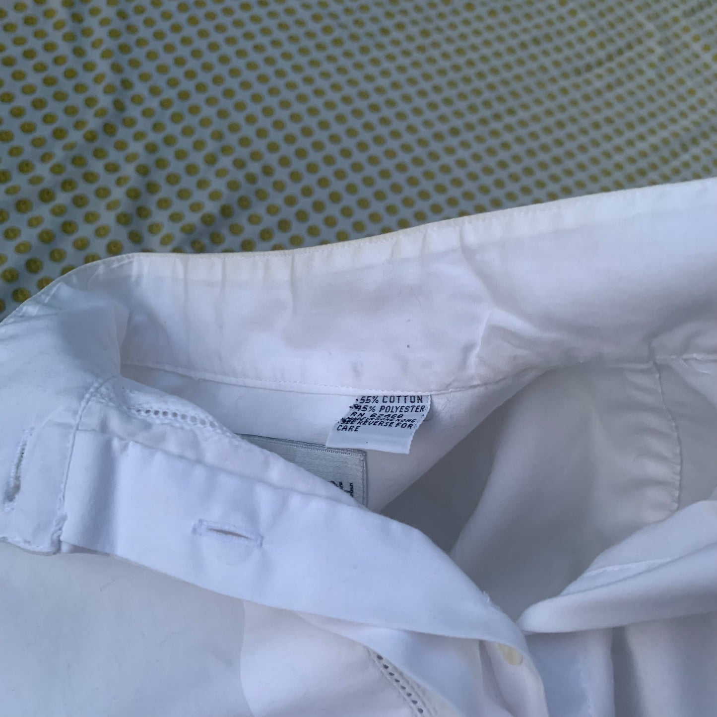 crispy white nehru shirt (S/M)