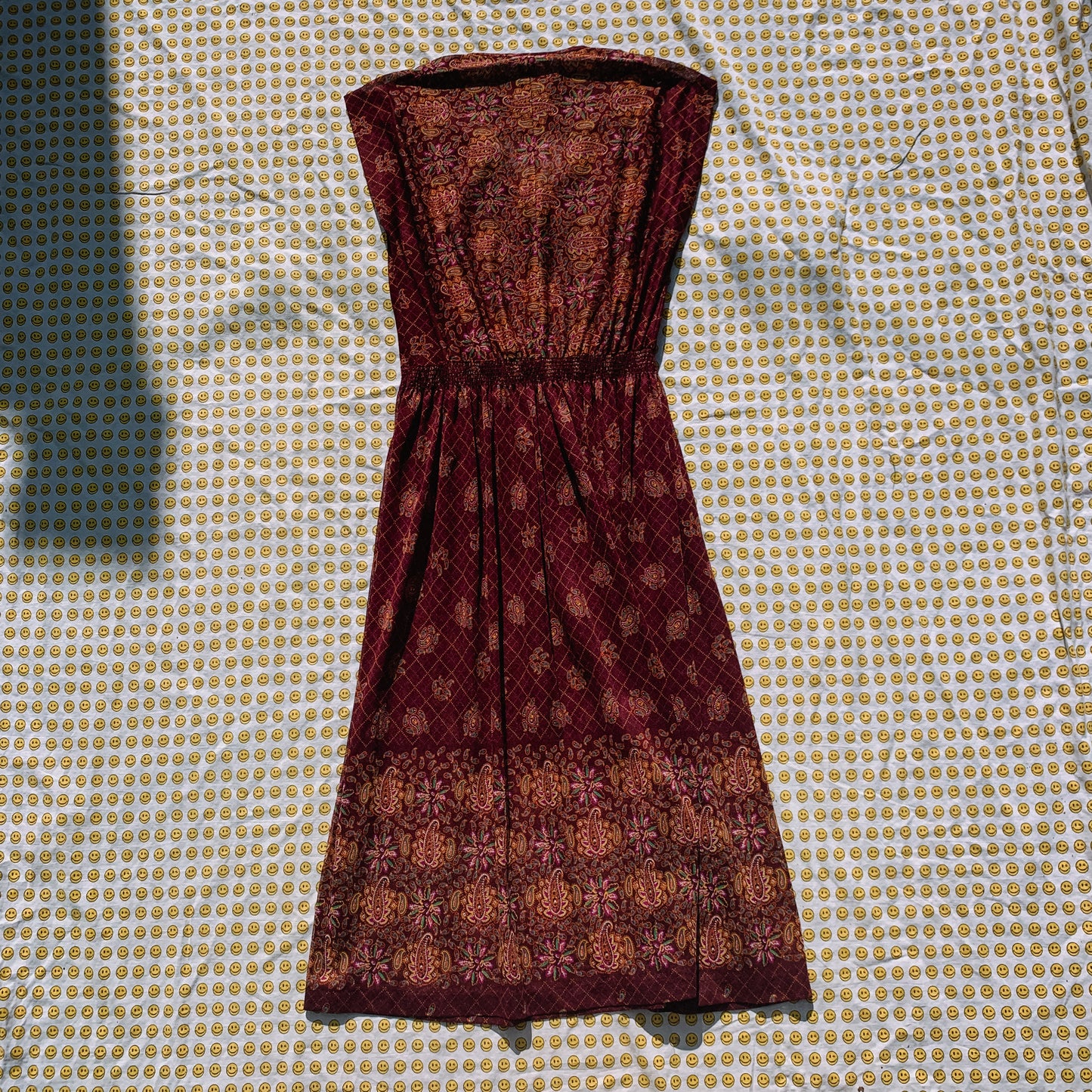 sheer paisley midi dress (S-L)