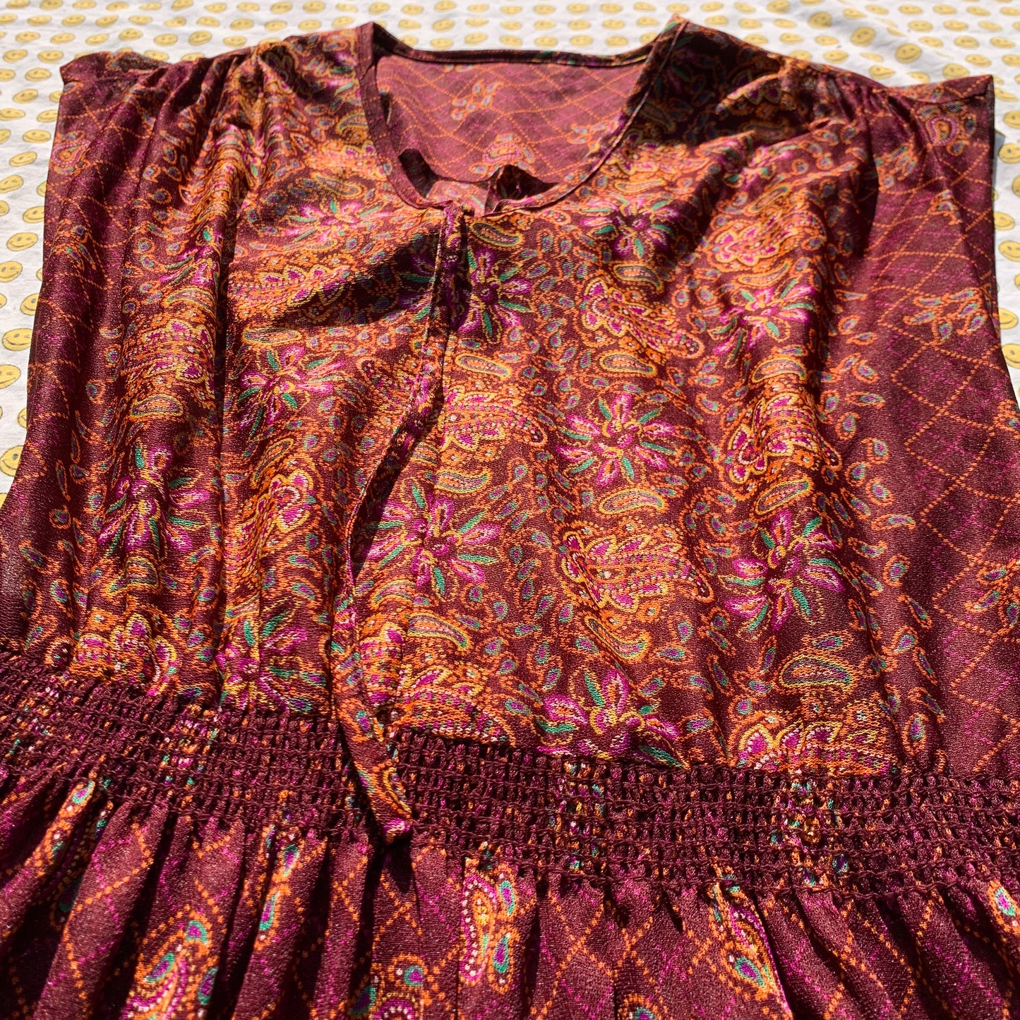 sheer paisley midi dress (S-L)