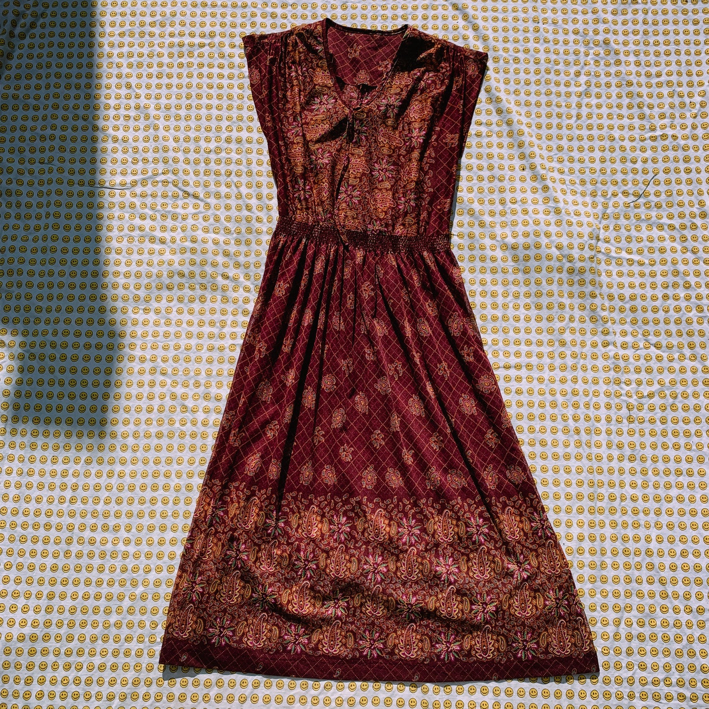sheer paisley midi dress (S-L)