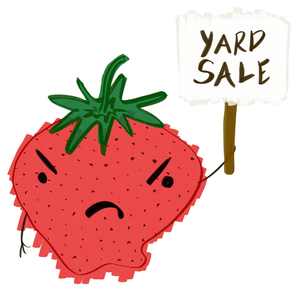 strawberry yard sale logo