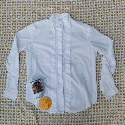 crispy white nehru shirt (S/M)